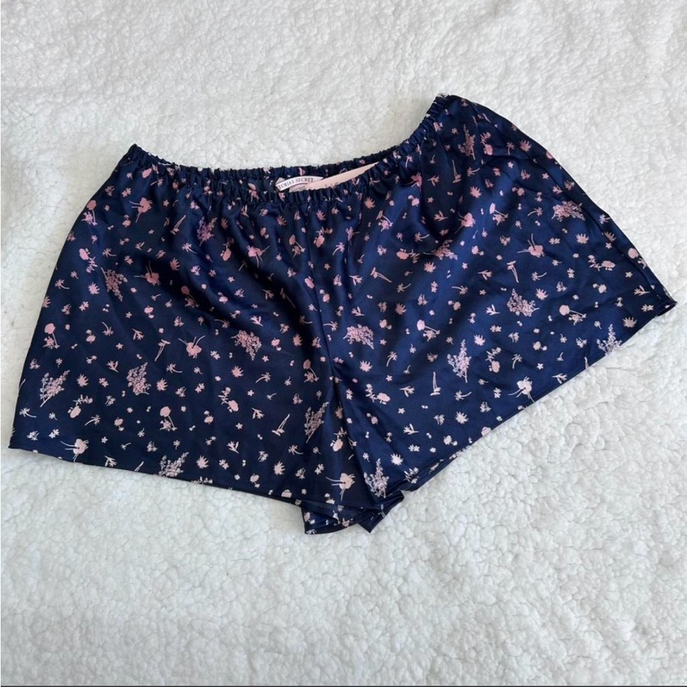 Victoria's Secret Navy and Pink Floral Sleep Shorts